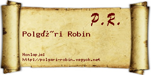 Polgári Robin névjegykártya